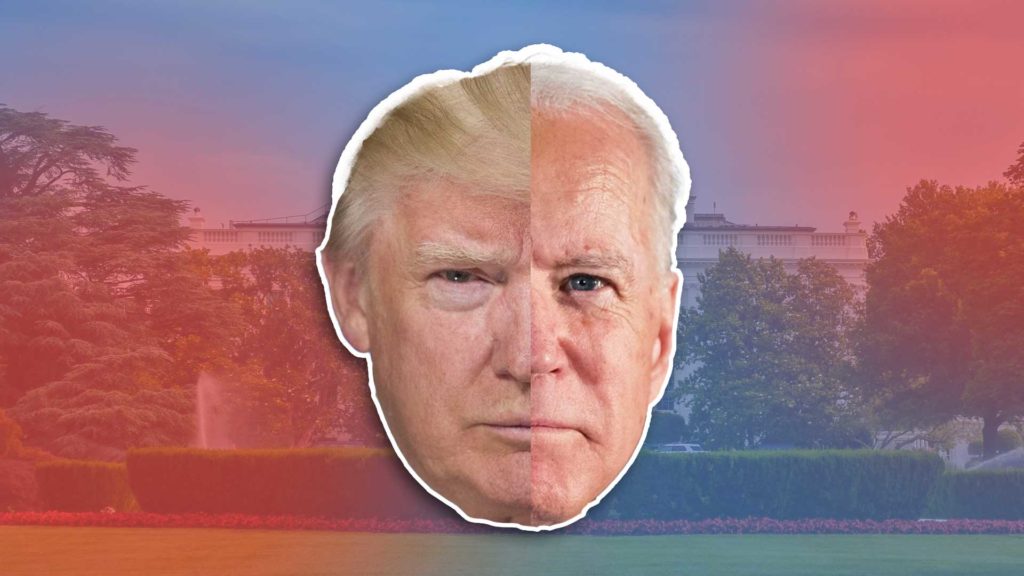 Trump and Biden split face in front of the white house "So your candidate didn't win: 7 ways to move past the election""